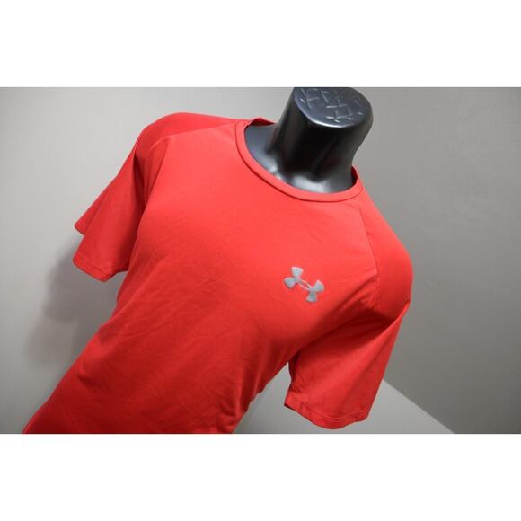 Under Armour Gym Shirt The Tech Tee HeatGear Red Athletic Mens Size XL - Picture 4 of 7